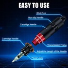 Wireless Tattoo Kit Complete For Beginners Pen Machine With Power Supply Needles
