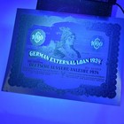 1924 German External Loan Bond Gold Foil Collectible  1000 Art Banknote   Uv