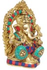 Lord Ganesh Murti Ganesha Idol Ganpati Bhagwan Brass Statue For Home 8 h
