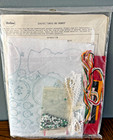 Vintage Malina Jeweled Felt Christmas Ornament Kit Santa   s And Snowmen New