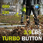Cordless Leaf Blower 2 X 21v 6 0ah Battery  680cfm 190mph Brushless Motor
