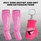 Fadi Sports Muay Thai Shin Guards Pink Mma Kickboxing Pads   Free Glove Keychain