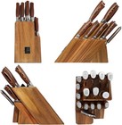 Tuo 17 Pcs German Stainless Knife Set     Block Holder  Chef   Steak Knives