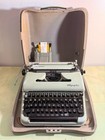 1958 Olympia Sm3 De Luxe Typewriter     Mint Green     West Germany     W case  Tested