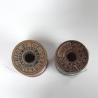 Vintage Silk Thread On Wood Spools  Pink And Blue Queen Silk Co 