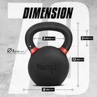 Yes4all 79 Pound Kettlebell  Single Powder Coated Cast Iron Weight  Dark Red