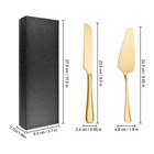 Gold Wedding Cake Knife   Server Set Stainless Steel For Parties   Events