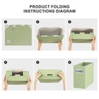  File Organizer  Small Storage Box  Cardboard File Letter Size - 2 Packs Green