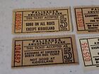 4 Lot Rare Vintage 1940 s 50s All Different Palisades Amusement Rides Tickets 5  