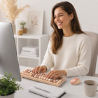 Wireless Keyboard And Mouse Combo 2 4ghz Retro Full-size Number Pad Pc Laptop