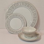 Vtg 1969 Imperial China Whitney  5671 W Dalton 24 Pc Service For 6 Gray Platinum