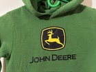 John Deere Logo Childs Toddler Size L  7  Green Long Sleeve Hooded Sweatshirt