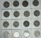 Lot Of 16 Barber Silver Half Dollar Coins Various Dates