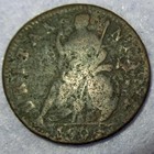 1694 British Colonial 1 4 Penny King William Queen Mary King Of America Colony C