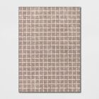 4 x5 6  Washable Small Checkered Area Rug Gray - Room Essentials