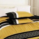 Hig 7-pieces Luxury Quilted Embroidery Bedding Comforter Set King-queen Size