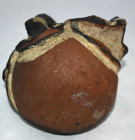 Vintage Papua New Guinea Janus Two Face Basket Vessel Clay Pot