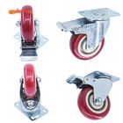 4 Pack 4 Inch Caster Wheels Locking Casters With Brake Swivel Plate Castors