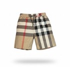 Nwt Men   s Beige Burberry Check Drawstring Swim Shorts    Trunks Large W  Pockets