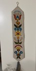 60   s 70 s Vtg- Punch Needle Wall Decor   Hanging - 39    X 6    - Pristine Condition