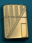 Panel Design High Polish Brass Armor Zippo Lighter New