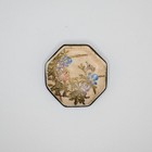Antique Sterling Silver Japanese Meiji Satsuma Porcelain Seated Brooch Signed