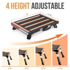 Safety Rv Steps  Yagud Height Adjustable Folding Platform Step With 17  Black 