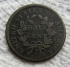 1808 7  1 2c Bn Draped Bust Copper Half Cent Rare Key Date Variety Fine Corroded