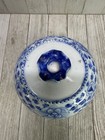 Vintage Chinese Blue And White Porcelain Jar With Lid Decorative 5   Tall