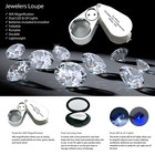 40x Jewelers Loupe Magnifying Glass Uv Light Coin Magnifier Jewelry Loop Eye