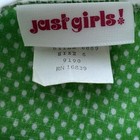 Vintage 70s Just Girls Green Polka Dot Top   Denim Applique Skirt Set Size 6