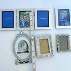 Vintage Look Assorted Lot Of 5 Mini Small Picture Frames Silver 2x3 1 Hinged Etc
