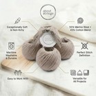 Lazy Wool - Soft Merino Cotton Blend Yarn  Dk Light Worsted Weight  Machine W   