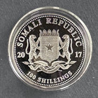 2017 Somalia African Elephant 100 Shillings 1 Oz  999 Fine Silver In Capsule