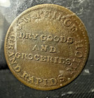 1861-1865 Civil War Merchant Token Grand Rapids Michigan 34319 Rare   Nice  