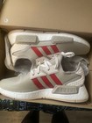 Adidas Nmd Men   s Low Top Sneakers Beige red white Boost Lace-up Textile