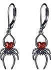 Gothic Spider Earrings Black Punk Style Hoop 