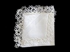 Vintage Antique Wedding Handkerchief Hand Made Tatted Lace