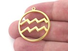 Horoscope Charms Astrological Zodiac Signs Symbols Pendant raw Brass 5020-31
