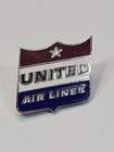 United Air Lines Lapel Pin Red White   Blue Logo 1986 Vintage