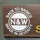 Vintage N w Railway Desk Sign Norfolk   Western Back To Basics Safer In Seventy
