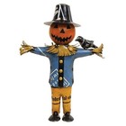New Primitive Halloween Scarecrow Recycled Metal Sid Harvest Jack O Lantern 12 t