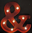 Darice Light Up Marquee Letter    Industrial Rustic Vintage Cordless W Batteries