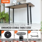 Vevor 30  Solid Steel Adjustable Desk Legs Office Table Furniture Set Of 4 Black