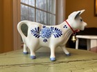 Vintage Hand Painted Delft Holland Windmill Ceramic Cow Creamer