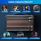 16 Channel Mixing Console Bluetooth Live Studio Audio Dj Sound Mixer Board Usb
