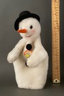 Rare Steiff Snowman Hand Puppet   1964 Only Vintage Sneba Christmas Plush Toy