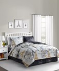 Brand New  Bonjour Paris Reversible 8 Piece Bed In A Bag Bedding Comforter Set