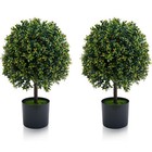 2pcs Artificial Topiary Trees 20  Fake Trees Uv Indoor outdoor Home Decor