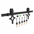 4-20ft Sliding Barn Door Hardware Kit For Single double bypass Rhombus Hangers